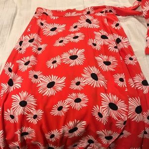 Anthropologie brand floral print wrap skirt